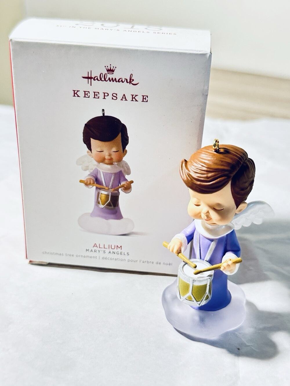 Hallmark Allium Mary's Angels Series 31st Christmas Ornament Vintage 2018 *L